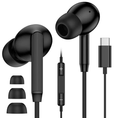 Écouteurs Filaire USB C pour Samsung Galaxy A16 A17 5G A26 A36 A55 A56 S21 S22 S23 S24 FE S25 Ultra, Ecouteurs Filaire USB Type C Ecouteur Casque Audio pour iPhone 17 Air 17 Pro 16 15 Pro Max Plus