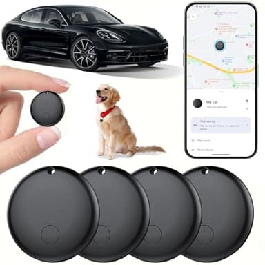Traceur GPS Voiture Smart Tag Android, Fonctionne avec l’app Google Localiser (Uniquement Android), Localisateurs D’Objets Bluetooth pour Valises/Portefeuilles/Clés/Sacs/Bagages/Animaux de Compagnie