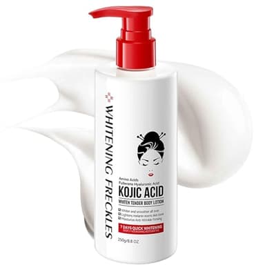Kojic Lait pour le corps à l'acide kojique, Skin Lightening Lotion, Lotion Corps Exfoliante & Hydratante, pour l'Hydratation, Peau Lisse, Lotion Corporelle Douce