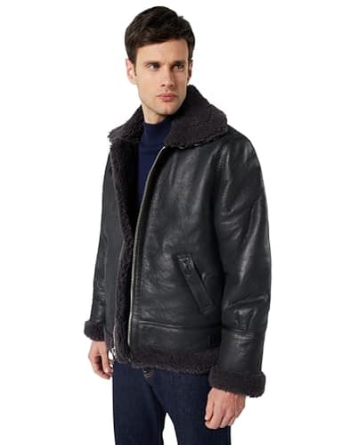 Schott NYC Homme Lc1259 Bombardier, NOIR/GRIS, L EU