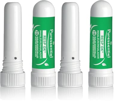 Puressentiel - Resp OK - Inhaleur Respiratoire - Aux 19 huiles essentielles bio - Menthol et camphre naturels - Aide à respirer plus librement - 1 ml (Lot de 2)