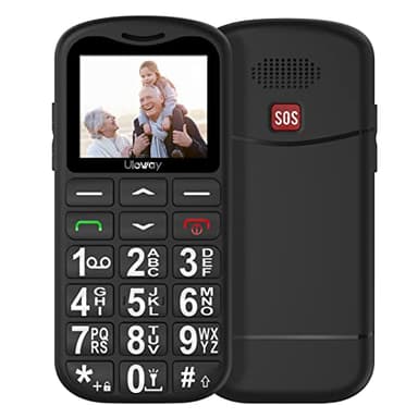 CHAKEYAKE Téléphone Portable Senior Débloqué avec Grandes Touches, Telephone Mobile pour Personnes âgées avec Big Volume Bouton de Secours SOS | Base de Charge | Radio FM | Facile à Utiliser | Noir