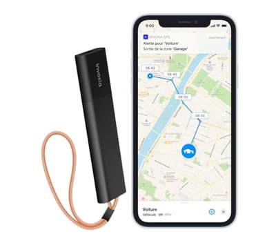 Invoxia Tracker GPS Classic - Abonnement 3 Ans Inclus - pour Voitures, Motos, Vélos, Enfants - Alertes de Mouvement et d’Inclinaison - Jusqu’à 6 Mois d’autonomie