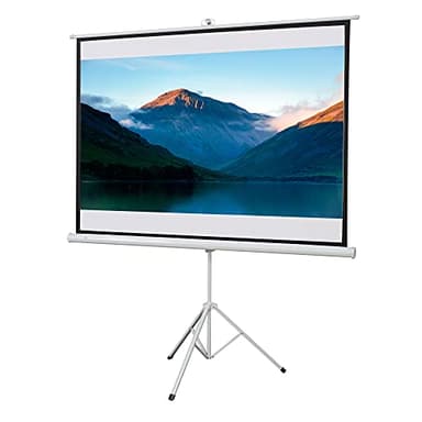 HOMCOM Écran de Projection avec trépied Pliable 84 Pouces 4K HD 4:3, écran vidéoprojecteur réglable en Hauteur, idéal pour Le Home cinéma, Les Films en intérieur/à l'extérieur