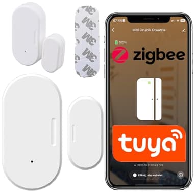 Sone Smart One Capteur Porte Zigbee 3.0 – Détecteur Ouverture de Porte Zigbee TUYA / Smart Life – Compatible Alexa & Home Assistant (Zigbee2MQTT) – Alimenté par Pile CR2032 (Non Incluse)