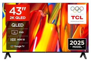 TCL 43V5C – TV QLED Direct LED Smart Full HD 43" avec Android TV​ & HDR - Compatible avec Google Cast & Google Home, Design Mince