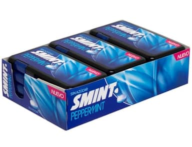 Smint Flat Peppermint – Bonbons sans sucre – Arôme Menthe Poivrée – Pack de 12 boîtes de 21 g – Frais, Intense et Sans Calories Ajoutées