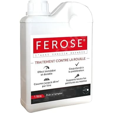 Ferose - Convertisseur de rouille - Traitement contre la rouille - 1 litre