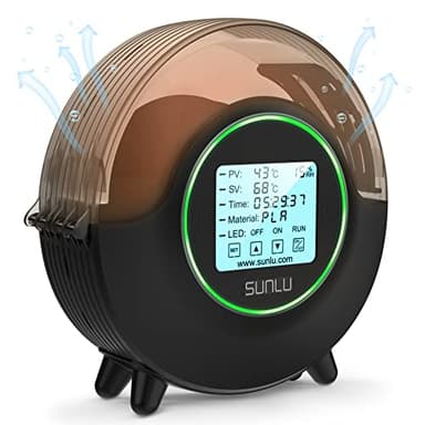 Améliorée SUNLU Filament Dryer S2, Boîte de Séchage de Filament Avec Chauffage Uniforme à 360°, Imprimante 3D Filament Boîte de Rangement, Support de Filament (Noir)