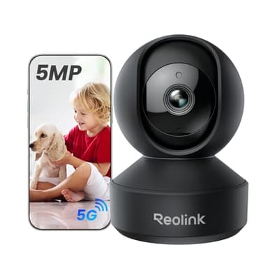 Reolink 3K Caméra Surveillance WiFi Intérieure 360° PT, Suivi Auto, Détéction Personne/Animal/Pleurs, Wi-FI 2,4/5 GHz, 5MP Vision Nocturne, Audio Bidirectionnel pour Bébé, Aîné, Animal, E1 Pro Noir