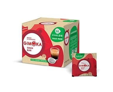 Gimoka - Compatible Pour Easy Serving Espresso - Dosettes Ese 44-50 Dosettes - Goût GRAN BAR INTENSO - Intensité 12 - En Papier Compostable