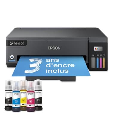 Epson EcoTank ET-14100 Imprimante Photo A3+ 4 Couleurs, WiFi, Mobile Printing, Réservoir d'encre Rechargeable, Kit d'encre d'origine + Bouteille Noire supplémentaire