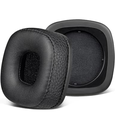 Coussinets de Rechange pour Marshall Major 1/2/3/4/5 Bluetooth Coussins Noir Cuir protéiné Mousse à mémoire 1 Paire, Marshall, Marshall Major 4, Casque Marshall