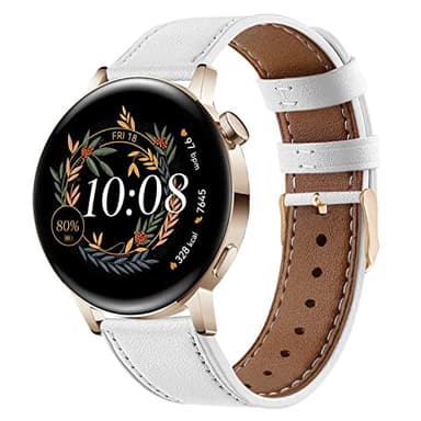 Bracelet Compatible avec Huawei Watch GT 3/GT 2 42mm Cuir Bracelets de Remplacement pour Honor Magic Watc h 2 42mm/Galaxy Watch 7 6 5 44mm 40mm, 20mm Bracelet Fermoir en Or