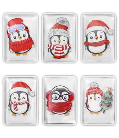 Lot de 6 Chaufferette Main Reutilisable, Chauffe Main de Poche Enfant, Chauffe Main Reutilisable, Chaufferette Main de Poche en Déplacement Mini Bouillotte Cadeau pour l'hiver Les Froides Randonnée