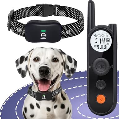 Clôture Électronique pour Chien,8M à 1050M Ajustable Clôture avec Télécommande de Dressage,Résistant à L’Eau Collier de Dressage pour Chiens de Moyennes et Grande