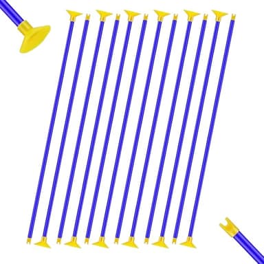 YINGLUOEU 12 Pièces Flèches de Rechange Flèche à Ventouse en Plastique pour L'entraînement au Tir à l'arc Sports De Plein Air Jeu De Tir Accessoires pour Enfants