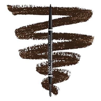 NYX Professional Makeup Crayon à Sourcils Micro Brow Pencil, Crayon Ultra-Fin Double-Embout avec Mine Rétractable et Goupillon, Teinte : Espresso (07)