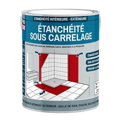 PRO COM Etancheite sous carrelage, douche, salle de bain, cuisine, pièce humide - Resine d'imperméabilisation, protection à l'eau 2.5 litres