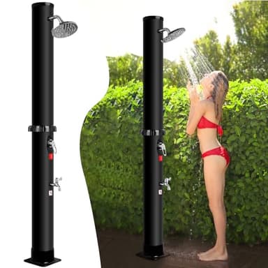 Bsteciar Douche Solaire 40 litres, Douches de Jardin avec Douche Réglable et Robinet, Solaire pour Piscine Douche, Température Maximale de 60°C - Idéal pour Camping, Jardin et Piscine Exterieure