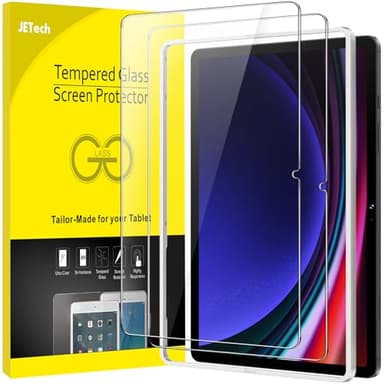 JETech Verre Trempé pour Samsung Galaxy Tab S9 11 Pouces et Galaxy Tab S10 FE / S9 FE 10,9 Pouces, avec Outil d'Installation Facile, Film en Protection Écran, HD Clair, Lot de 2