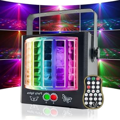 Eagou Diary Jeux de Lumière pour Soirée 23 Modes Soirée RGBP Lampe Disco Mini DJ Stroboscope LED télécommandé Lumière fête pour Home Party