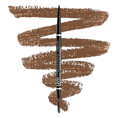 NYX PROFESSIONAL MAKEUP Crayon à Sourcils Micro Brow, Crayon Ultra-Fin Double-Embout avec Mine Rétractable et Goupillon, Teinte : Cool Ash Brown