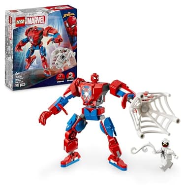 LEGO | Marvel Le Robot de Spider-Man Contre Anti-Venom - Jouet de Construction avec Minifigurines de Super Héros - Stimule Le Jeu de Rôle - Idée de Cadeau d'anniversaire pour Garçon dès 6 Ans 76308