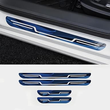 4 Pièces Protection Seuil de Porte Voiture pour Renault Rafale Symbioz Captur Clio Arkana Austral Koleos et Autres Voitures, Protection Porte de Voiture Auto Plinthes Protection Portiere Voiture
