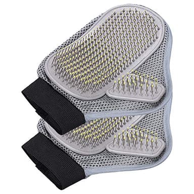 XYDZ 2 Pcs Gant de Toilettage pour Animaux de Compagnie, Gant de Toilettage Massage Gants pour Chien Gant Brosse Chat pour Tous Les Chiens Et Chats à Fourrure Longue Et Courte