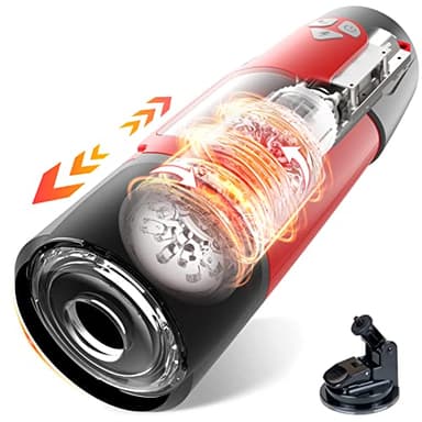 Masturbeuse Homme Sex Toys, Masturbateurs Masculins Mains Libres avec 7 Modes Télescopiques et Rotations, Sextoyse Homme Sex Masturbateur Homme