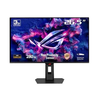 ASUS Écran Gaming ROG Strix OLED XG27ACDMS – 27", QD-OLED 1440p, 280Hz, 0,03ms, G-Sync, 99% DCI-P3, capteur Neo, radiateur personnalisé, DisplayWidget Center