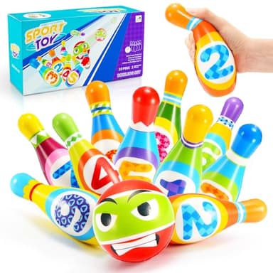 Gifitizi Bowling pour Enfants 1 2 3 4 ans Garçon Jouets Montessori Garcon 1-6 ans Enseignement précoce Enfant Jouet Fille 3 4 5 Ans Enfant Cadeaux pour Cadeaux de Noël 1 2 3 4 Garçons Jouets Exterieur
