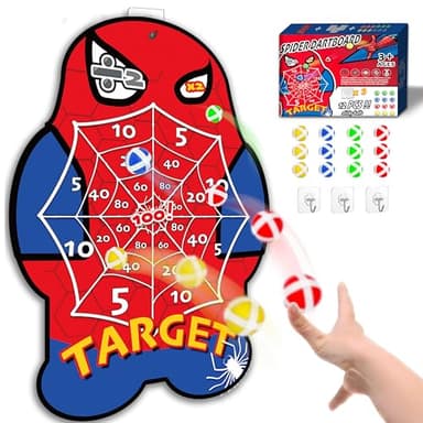 Glückpa Jouet pour Enfants 3-8 Ans, 70cm Jeu de Fléchette avec 12 balles Collantes, Noel Cadeau pour Garçons 4-9 Ans, Jouet pour Garcon Fille, Jouet de fléchettes, Jeux Exterieur Enfant