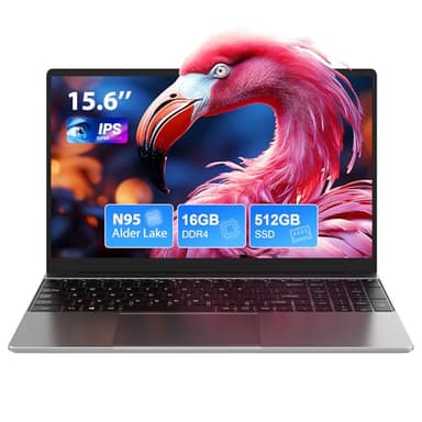 SADSYMB Ordinateur Portable 15.6 Pouces, Pc Portable 16Go RAM 512Go SSD N95 Processor (Jusqu'à 3,4 GHz), Windows 11 Laptop avec Souris Incluse, 1920 * 1080 IPS, 2.4/5.0G WiFi, BT5.0, USB 3.0×2