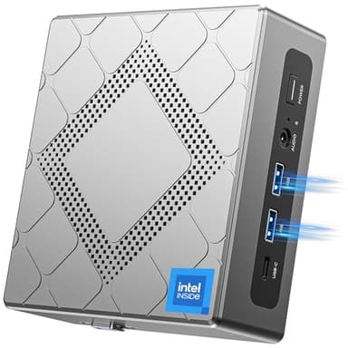 NiPoGi CK10 Mini PC 32 Go RAM DDR4, Ιntel i5-12600H(jusqu'à 4,5 GHz, 12C/ 16T), 1024 Go (1 to) NVME M.2 SSD Mini Ordinateur de Bureau WiFi 6, Triple écran 4K UHD/2x HDMI 2.0/VGA pour Le Bureau/HTPC