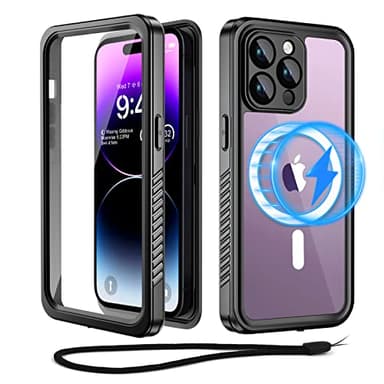 Beeasy Coque pour iPhone 14 Pro Max - Antichoc Étanche avec Magsafe IP68 Imperméable 360 Degres Intégrale Protection Etui avec Protecteur d'Écran, Militaire Chantier Case pour iPhone 14 Pro Max (6,7")