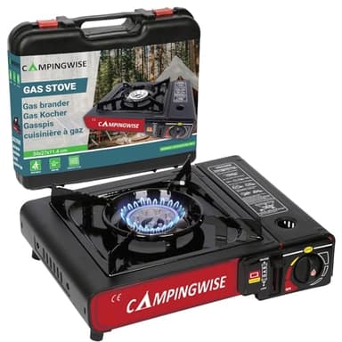 Campingwise Réchaud à Gaz Portable, 1 Feu avec Mallette de Transport