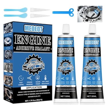 Meoeot Pate a Joint Moteur Noir, Pate a Joint Carter Culasse, Joint Silicone Haute Temperature, Joints Mécaniques de Moteur Automobile, pour de Moteur Automobile, Boîtes Vitesses, 2 * 50ML