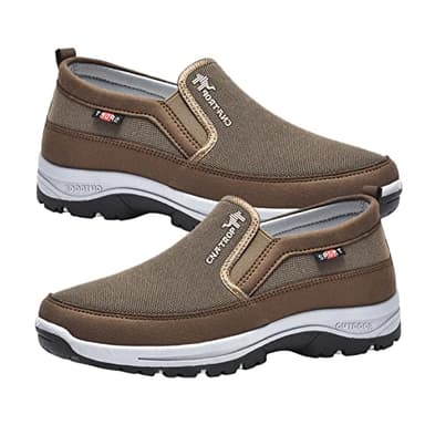 FOCCAR Chaussures orthopédiques pour homme | Chaussures à enfiler avec soutien de la voûte plantaire | Chaussures bateau décontractées pour la marche