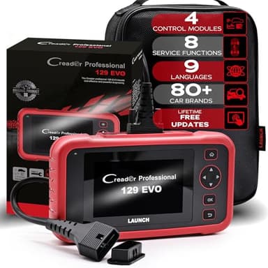 LAUNCH Europe CRP 129 Evo V2 OBD2 Appareil de Diagnostic de Voiture pour Tous Les véhicules, Lecteur de défauts de Voiture, 4 systèmes, Toutes Les Marques, 8 Fonctions de Service Huile/EPB/DPF