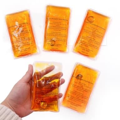Packs Chauffants réutilisables à Pression, Chauffe-Mains à clic, Poches chauffantes à clic pour Chauffe-Mains, pour extérieur, intérieur, Travail, études, Camping (Lot de 5)