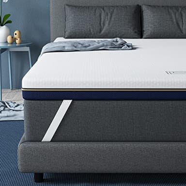BedStory Surmatelas 140x190CM, Épaisseur 10CM, Mémoire de Forme Gel Infusé, Ergonomique, Ventilé Haute Densité, Housse Hypoallergénique Lavable