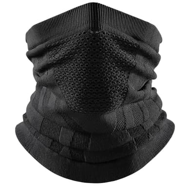 1 Pcs Cache Cou Sport Respirant,Demi-Masque Anti-Froid,Masque Tour de Cou Moto,Protection Du Visage En Polaire d'Hiver,Prolongé Couvre-Visage Coupe-Vent,pour Ski,Snowboard,Randonnée,Vélo(Noir)