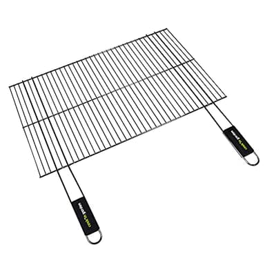 Cook’in Garden - Grille Chromée, Dimensions 67 × 40 cm, Résistante aux Hautes Températures et Flammes, Manche Soft Touch Confortable, Grille Barbecue Extérieur Compatible Multi-Marques
