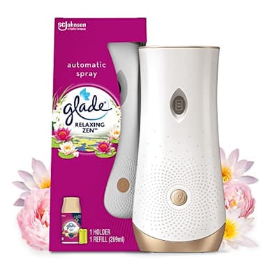 Glade Automatic Spray Diffuseur - Infusé Aux Huiles Essentielles - Jusqu'à 2 Mois De Parfum - Relaxing Zen - 1 Diffuseur + 1 Recharge