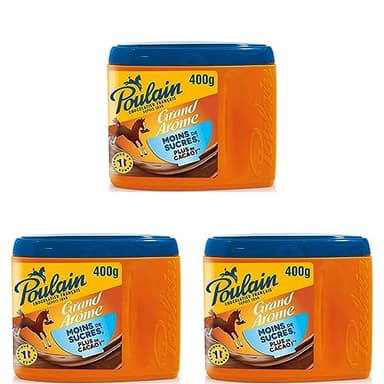 Poulain Chocolat Grand Arôme Moins de Sucre 400 g (Lot de 3)