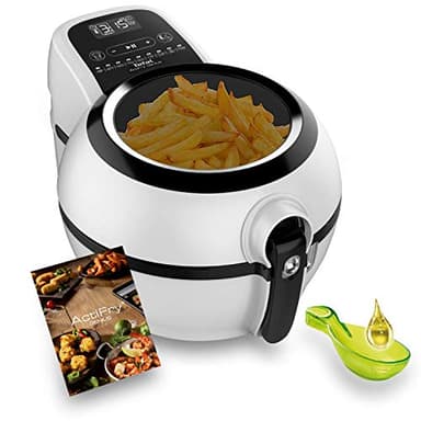 Tefal Actifry Genius Snaking FZ761015 Friteuse sans huile à air 1,2 kg avec 9 programmes automatiques et accessoires pour collations, pavé tactile intuitif, blanc