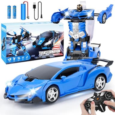 Micieycle Voiture télécommandée, Robot Transformable, pour Enfants, échelle 1:18, Jouet d'anniversaire, pour garçons de 3, 4, 5, 6, 7, 8, 9, 10 Ans, garçons et Enfants - Jaune