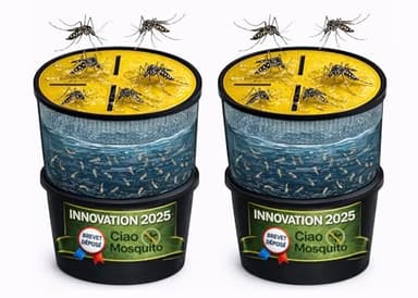 Piège Moustique Tigre & Larves – Lot de 2 – Anti Moustique Extérieur Écologique sans Insecticide Ni Électricité – Eau Stagnante Jardin Terrasse – Ciao Mosquito® Brevet Déposé Invention Française